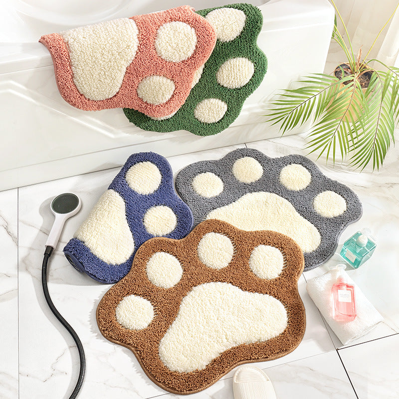 Paw Perfect: Cute Anti-Slip Paw-Shaped Bathroom Mat