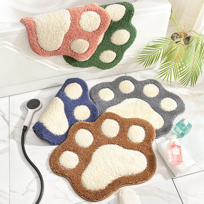 Paw Perfect: Cute Anti-Slip Paw-Shaped Bathroom Mat