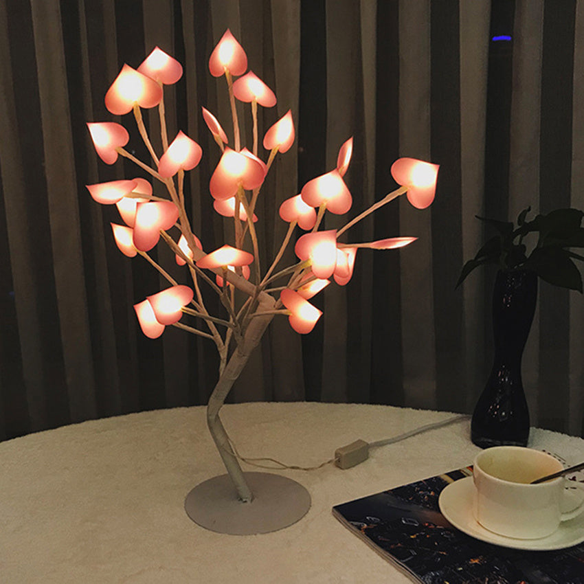 Love Arbor: Heart Tree-Shaped Bedroom Lamp with USB Charging