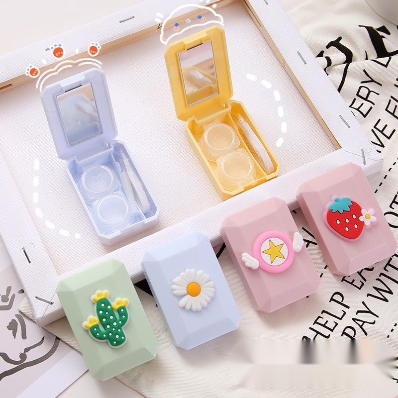 Adorable Eye Buddies: Colorful Cartoon Contact Lens Cases