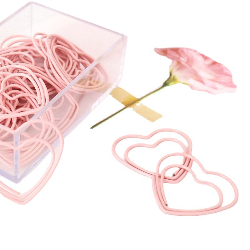 Heartfelt Clippings: Whimsical Love-Themed 30 Boxed Paper Clips