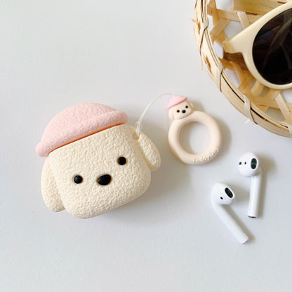 Puppy Cap: Cartoon Dog Hat AirPods Protective Case