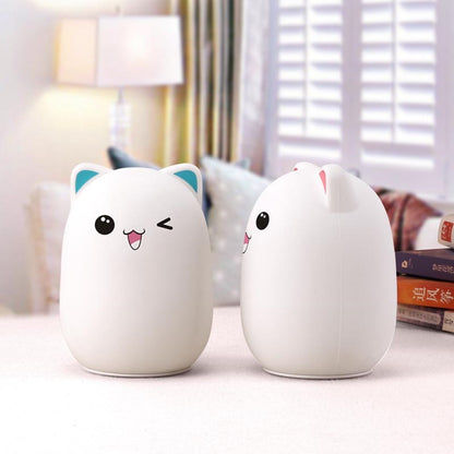 Color Pop: Cartoon Silicone Clap-Controlled Colourful Night Lamp