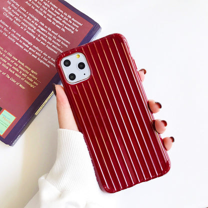 Jet Set Style: Suitcase Design Solid Color Phone Case