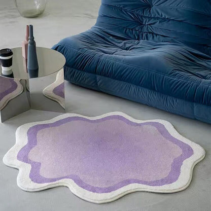 Wave Wonders: Playful Wavy-Shaped Cute Rug