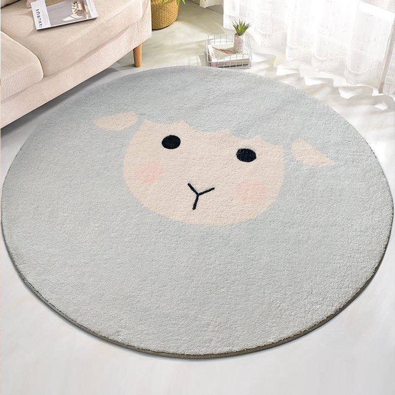 Cozy Circle: Lovely Thickened Round Carpet for Bedrooms