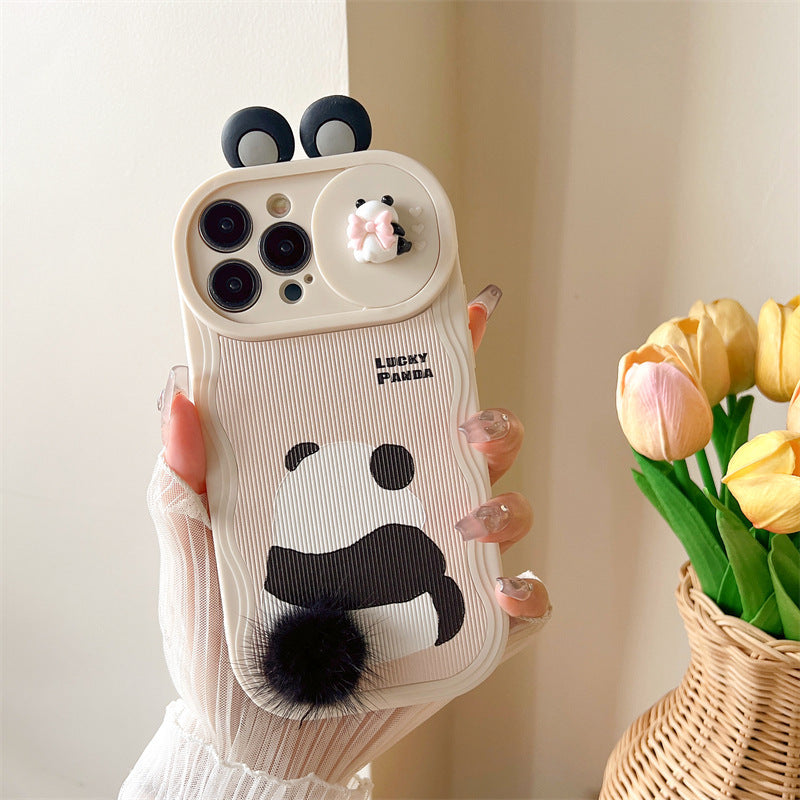 Panda Pal: Furry Cute Phone Case for Ultimate Protection