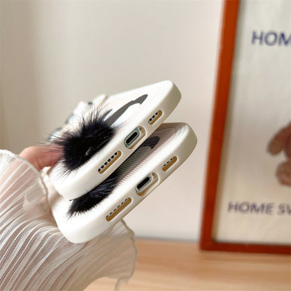 Panda Pal: Furry Cute Phone Case for Ultimate Protection