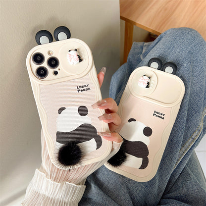 Panda Pal: Furry Cute Phone Case for Ultimate Protection