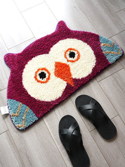 Feline Softness: Cute Cartoon Cat Puppy Semicircle Floor Mat