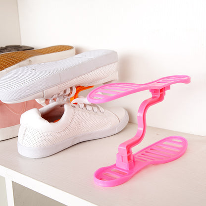 Creative stereo storage double shoe rack