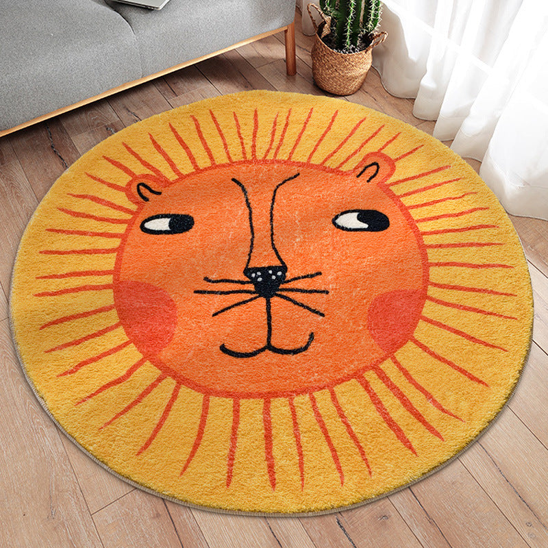 Cozy Circle: Lovely Thickened Round Carpet for Bedrooms