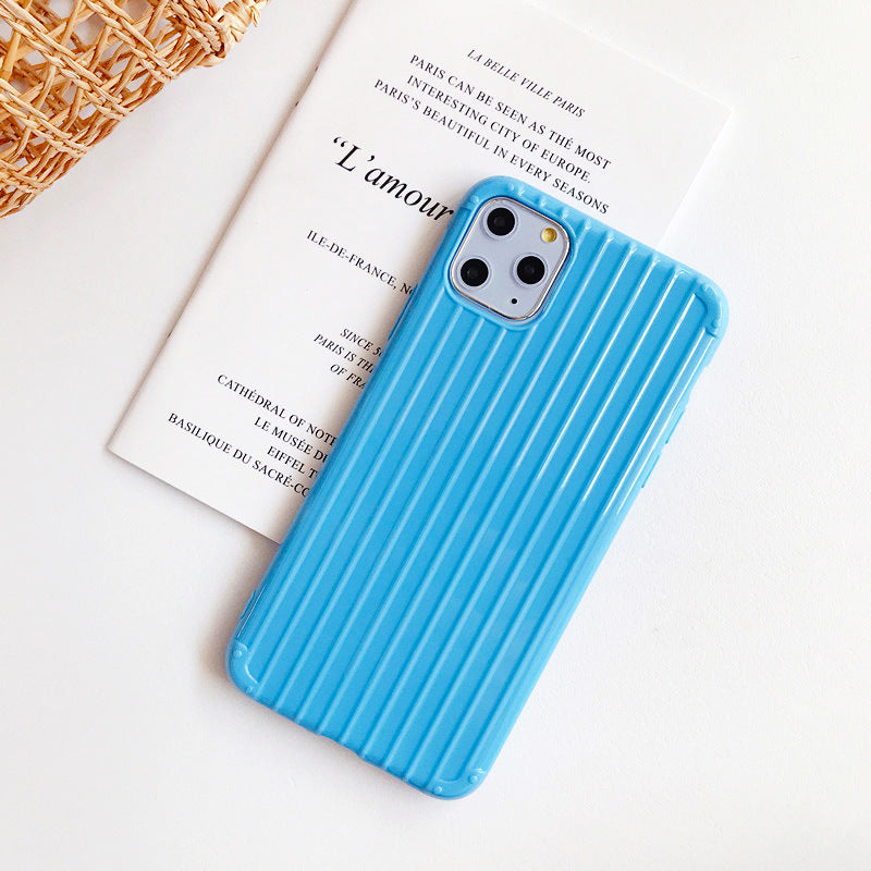 Jet Set Style: Suitcase Design Solid Color Phone Case