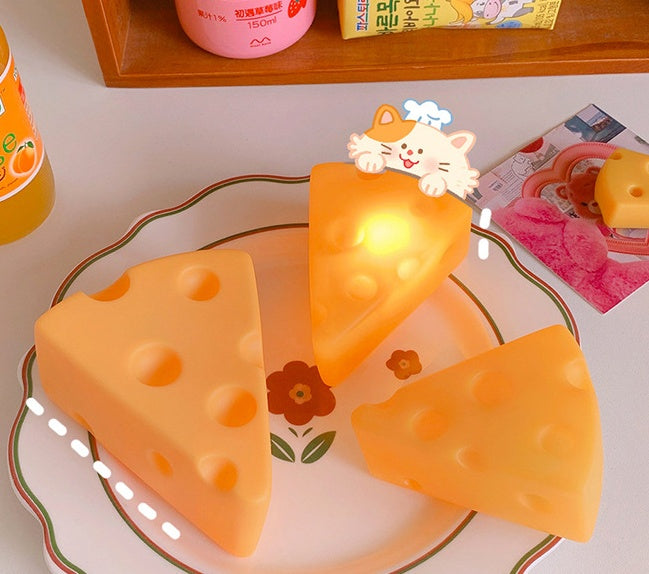 Cheesy Dreams: Cute Cheese-Shaped Silicone Night Light