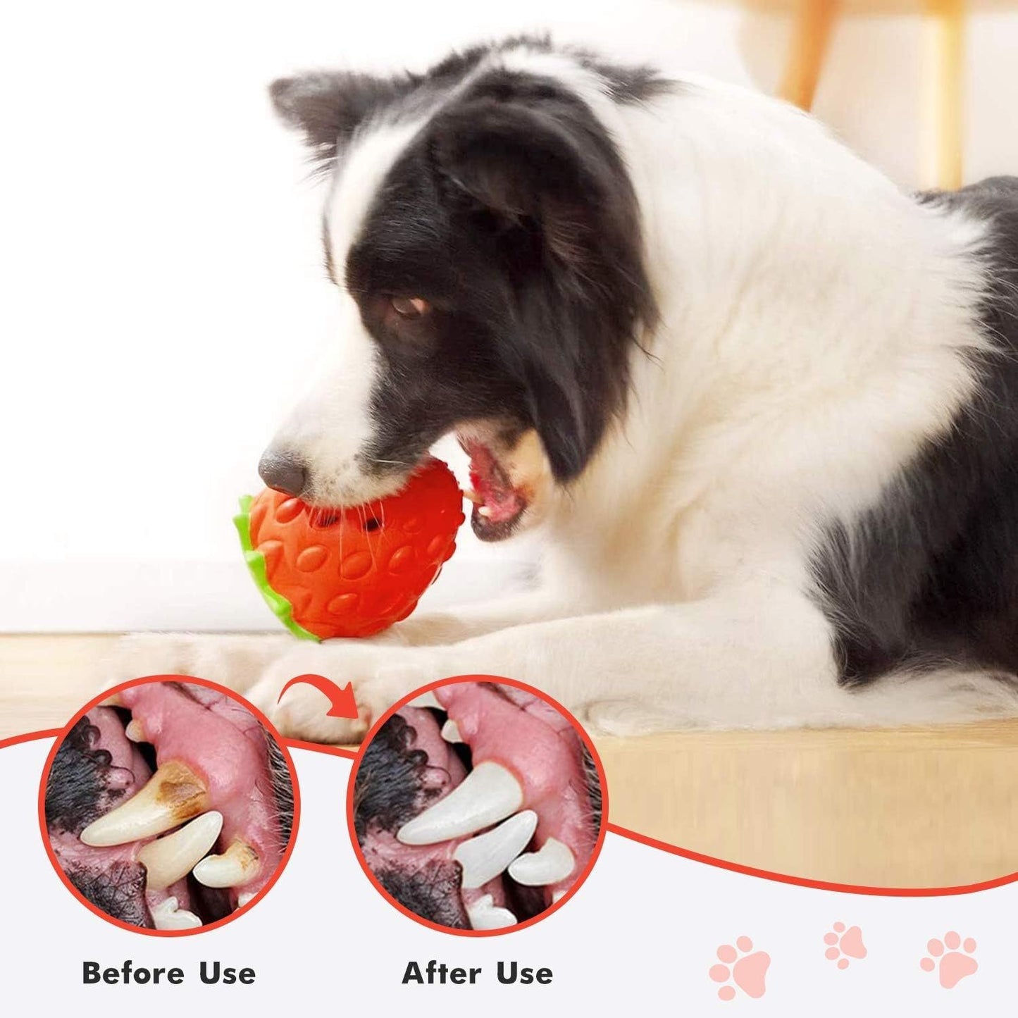 Cute And Tough Strawberry Dog Chew Toy For Aggressive Chewers Satisfies Chewing Playing And Feeding Needs With IQ Training Functionality