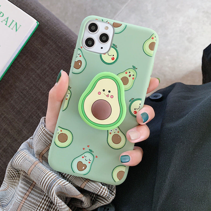 Avo-Cuddle: Avocado Phone Case with Avocado-Shaped Holder