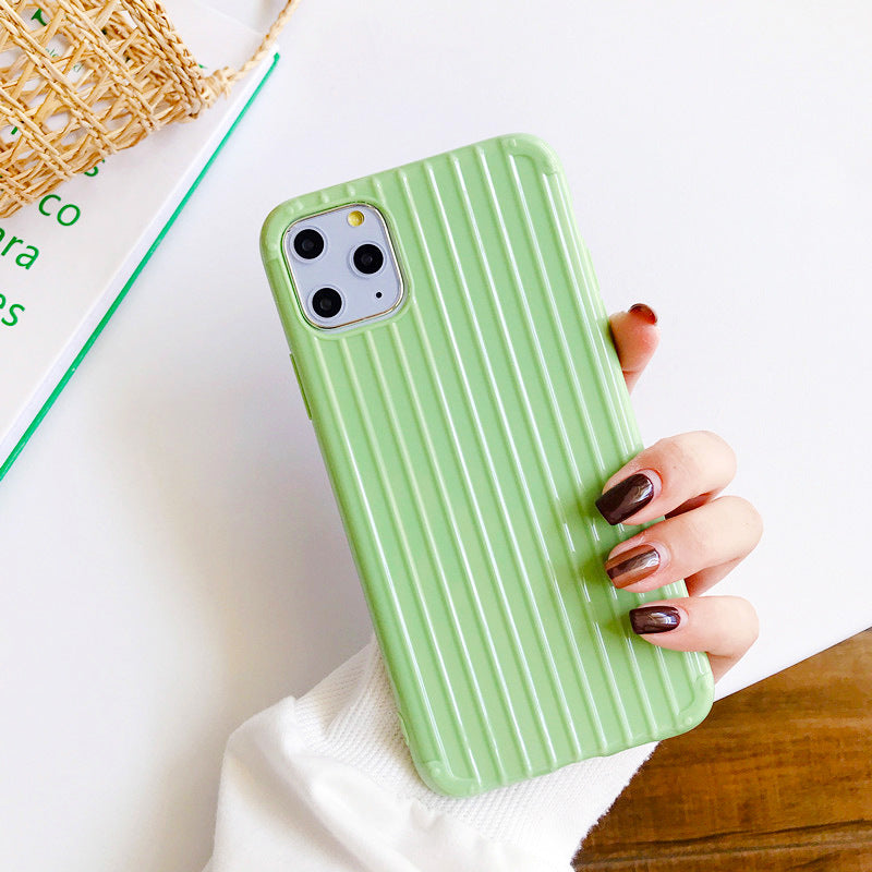 Jet Set Style: Suitcase Design Solid Color Phone Case