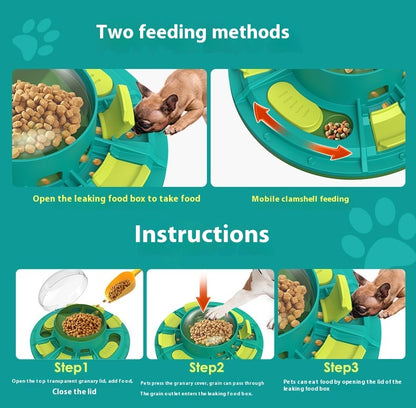 Paw Puzzle Feeder: Interactive Slow Feeder Bowl for Pets