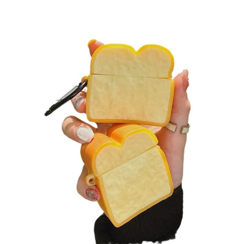 Toasty Tunes: Creative Three-Dimensional Bread AirPods Silicone Case