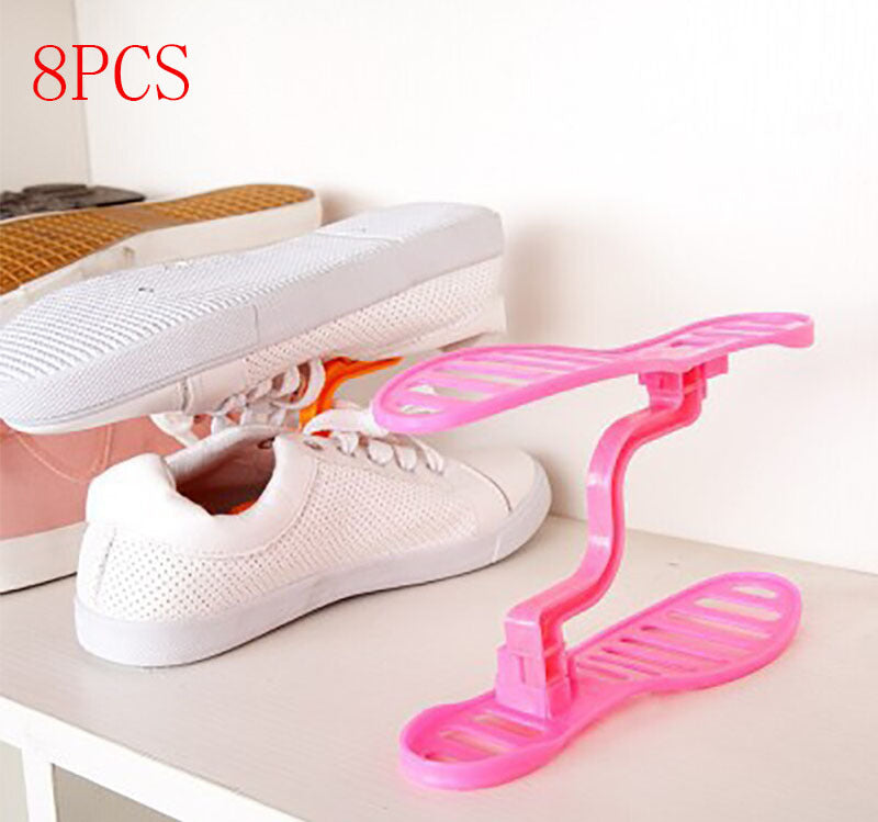 Creative stereo storage double shoe rack