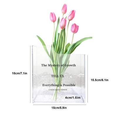 Literary Blossoms: Book-Shaped Flower Vase