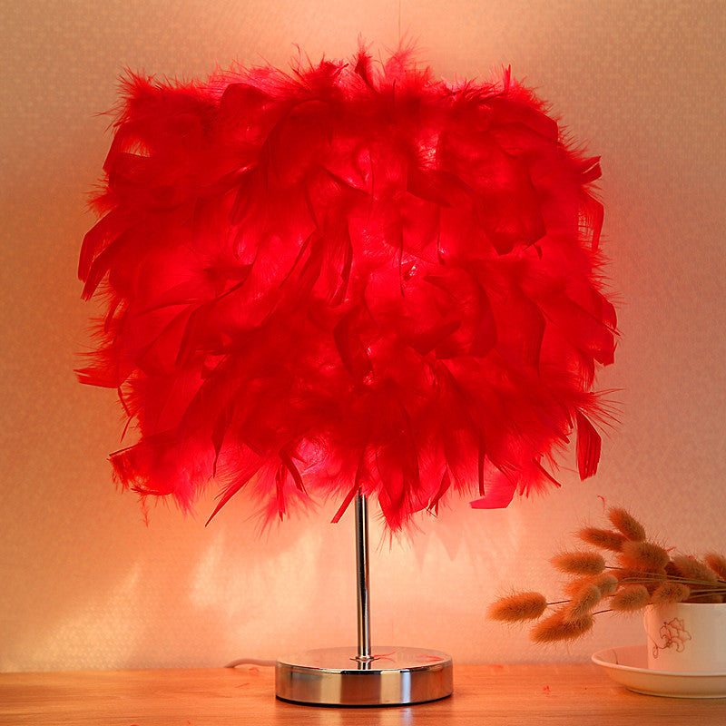 Feathered Whispers: Cute Feather Bedroom Night Light