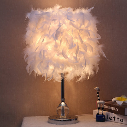 Feathered Whispers: Cute Feather Bedroom Night Light