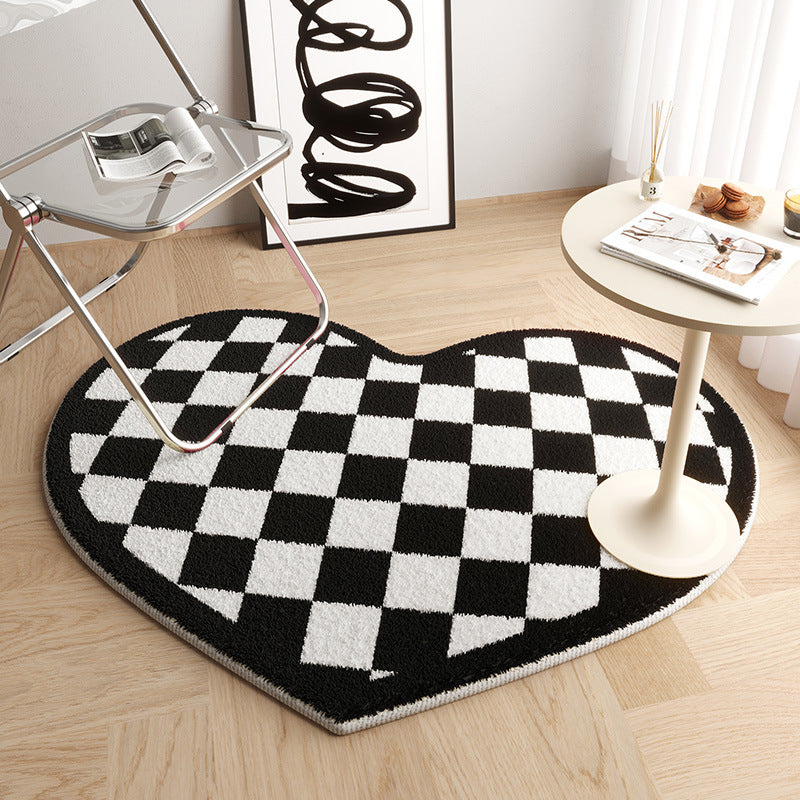 Heartfelt Haven: Chic Love-Inspired Absorbent Non-Slip Rug