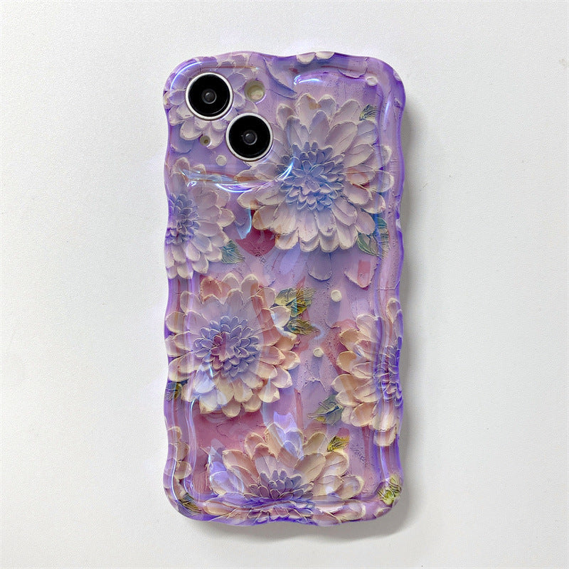 Camellia Charm: Retro Oil Painting Phone Case