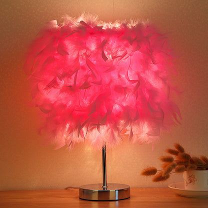 Feathered Whispers: Cute Feather Bedroom Night Light