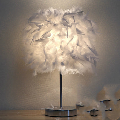 Feathered Whispers: Cute Feather Bedroom Night Light