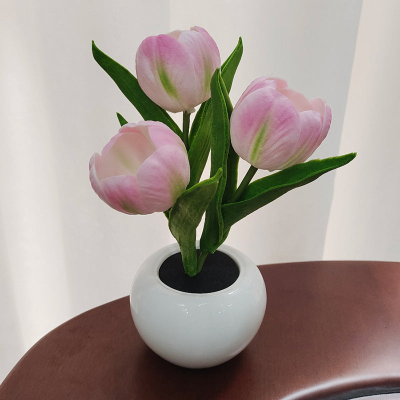 Tulip Twilight: LED Flower Night Light for Romantic Home Decor