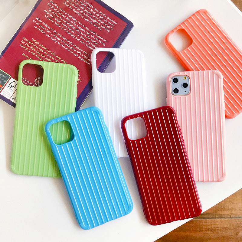 Jet Set Style: Suitcase Design Solid Color Phone Case