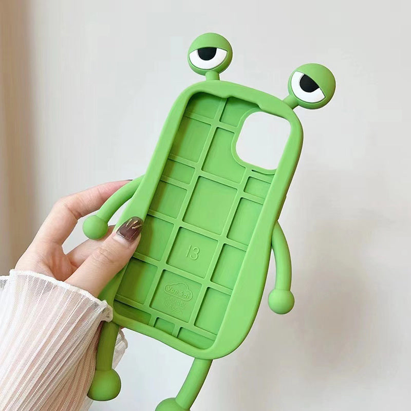 Hoppy Protector: 3D Frog Silicone Phone Case