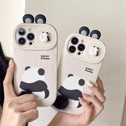 Panda Pal: Furry Cute Phone Case for Ultimate Protection