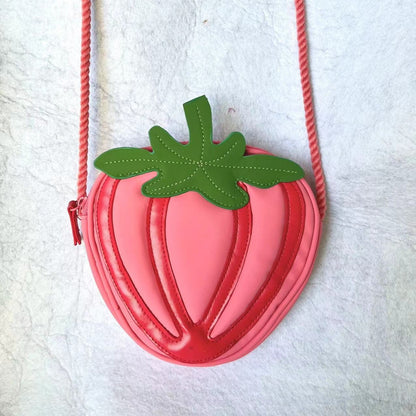 Strawberry Charm: New Cute Three-Dimensional Shoulder Bag