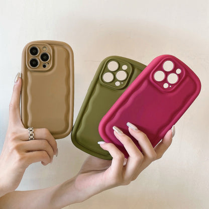 Silky Touch: Simple Solid Color Silicone Phone Case