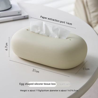 Creamy Dream: Stylish Silicone Tissue Box for Home