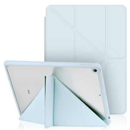 Fold Guard: Acrylic Y-Folding Soft Leather Case with Pen Slot for iPad