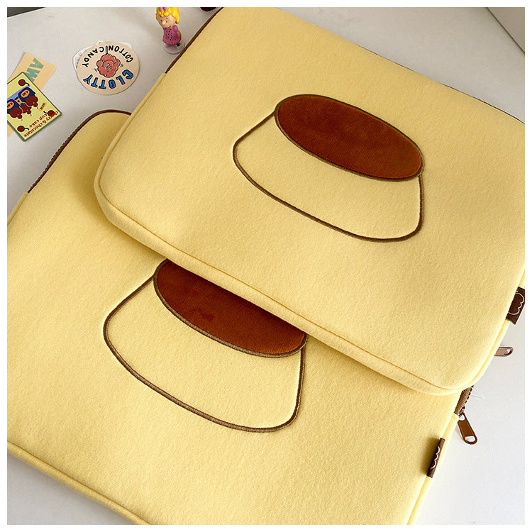 Stitched Smiles: Whimsical Embroidered Cartoon Laptop & iPad Case