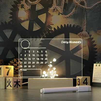 Memo Glow: Creative Note Board LED Night Light with USB Message Board and Pen