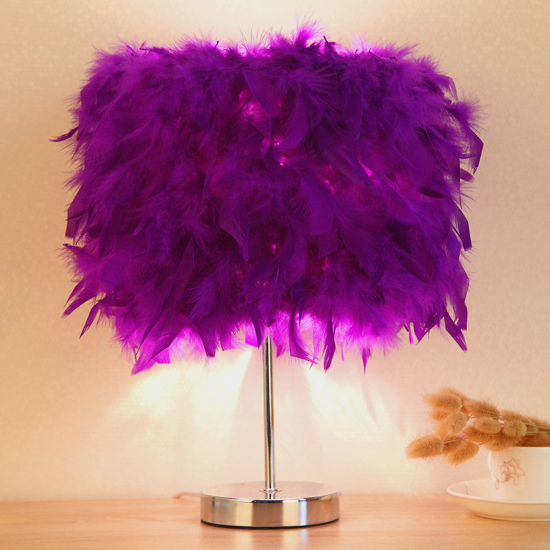 Feathered Whispers: Cute Feather Bedroom Night Light