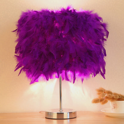 Feathered Whispers: Cute Feather Bedroom Night Light