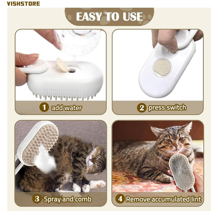 Fur Fresh: Steam Brush for Dog and Cat Grooming