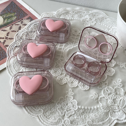 Clearly Cute: Transparent Mini Contact Lens Case