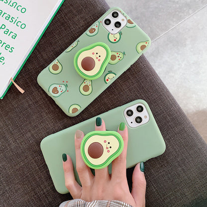 Avo-Cuddle: Avocado Phone Case with Avocado-Shaped Holder