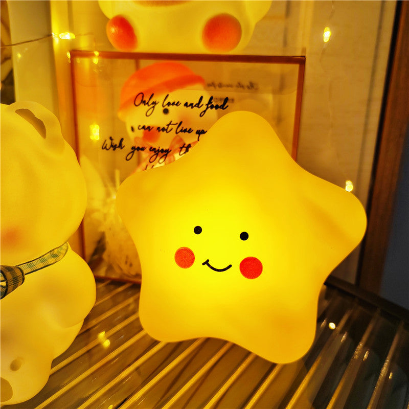 Night Market Shine: Cartoon Luminous Small LED Lamp