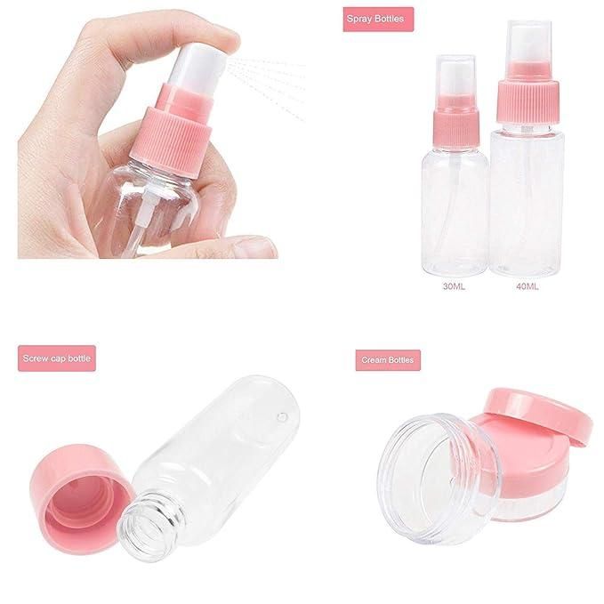 Jet Set Beauty: Portable Travel Cosmetic Bottles (Pack of 7)