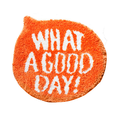 Sunny Start: 'What a Good Day' Creative Absorbent Bathroom Carpet