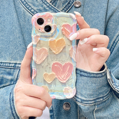 Hearts in Art: Love-Themed Oil Painting Phone Case